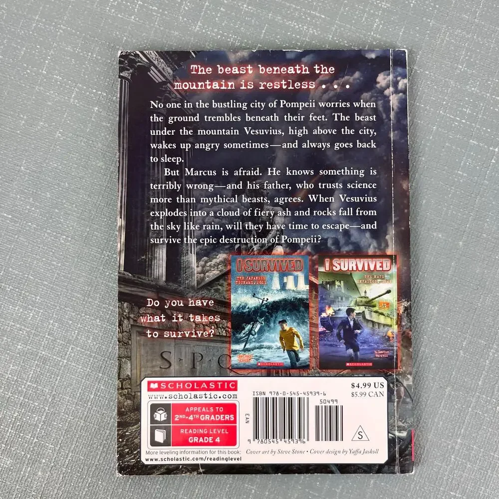 I Survived the Destruction of Pompeii, 79 AD Chapter Book Lauren Tarshis